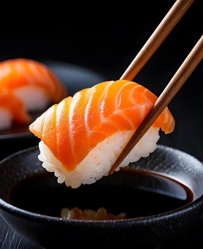 B-143). Nigiri sake salmón (3 unidades)