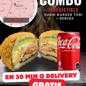 Sushi Burger tori + Beb 220cc