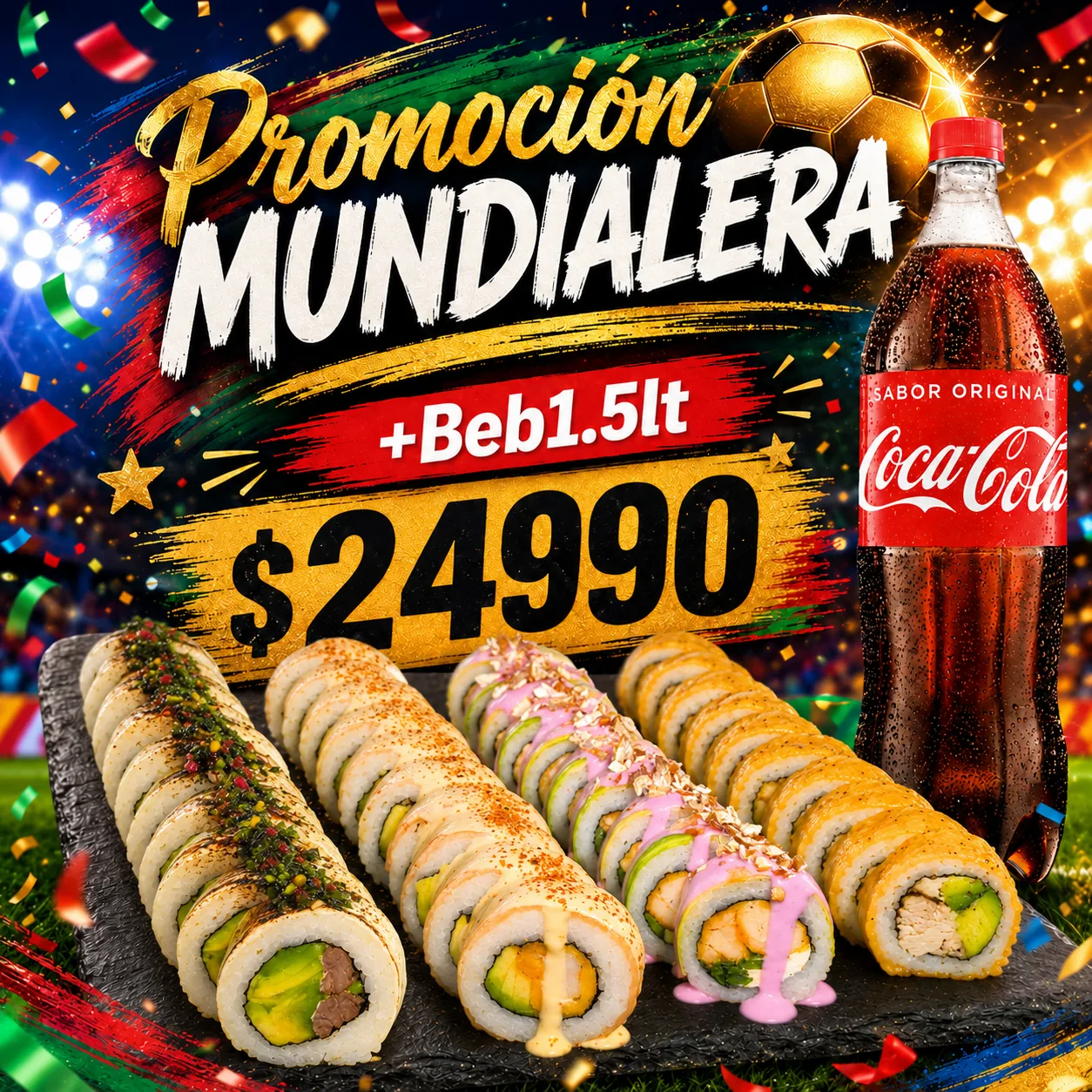promoción_sushi_y_bebida_mundialista Keemsushi San Miguel - Sushi San Miguel
